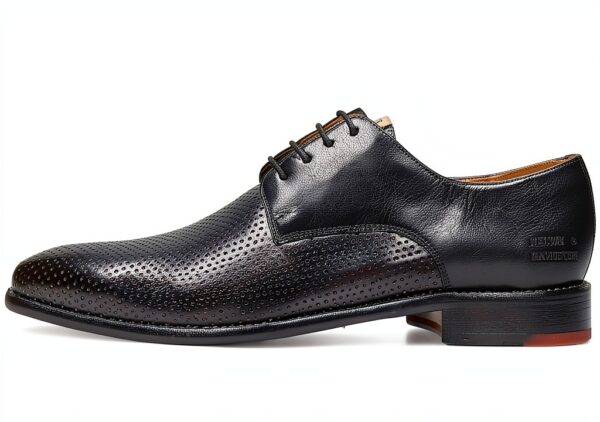 Chaussures homme Melvin Hamilton cuir main fabrication bleu-2