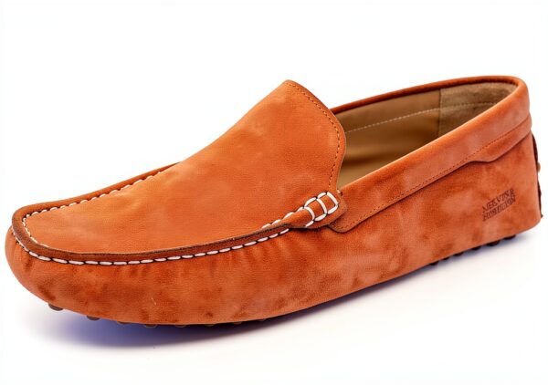 Chaussures Melvin Hamilton cuir main homme noir orange-2