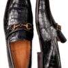 Chaussures bateau Melvin Hamilton cuir main homme vert-5