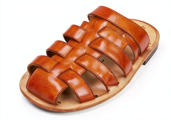 Sandales Melvin Hamilton Cuir Veau Homme Marron Multicolore-4
