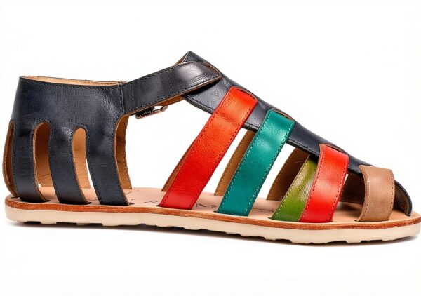 Sandales Melvin Hamilton Cuir Veau Homme Multicolore Marron-1