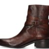 Bottes femme Melvin Hamilton cuir talon bloc marron pointues-2