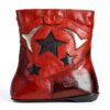 Bottes femme Melvin Hamilton cuir rouge talon cubain pointu-4