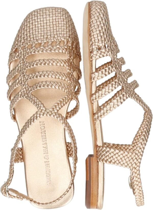 Chaussures femme Melvin Hamilton cuir main argenté or-5