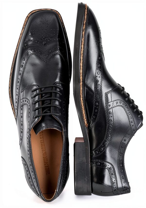 Chaussures Oxford Homme Melvin Hamilton Cuir Fait Main Noir-5
