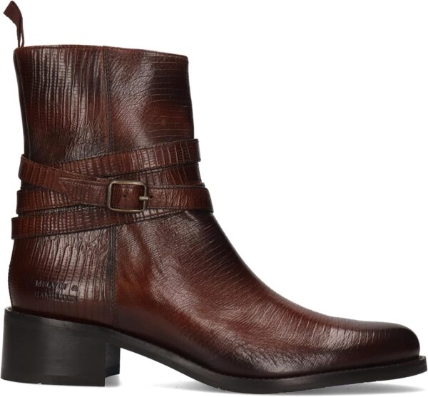 Bottes femme Melvin Hamilton cuir talon bloc marron pointues-6