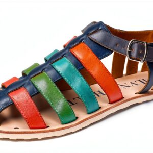 Sandales Melvin Hamilton Cuir Veau Homme Multicolore Marron-0