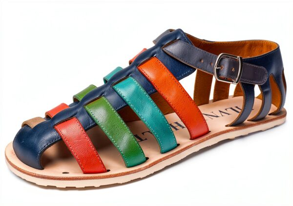 Sandales Melvin Hamilton Cuir Veau Homme Multicolore Marron-0
