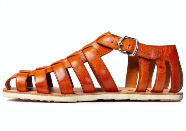 Sandales Melvin Hamilton Cuir Veau Homme Marron Multicolore-2