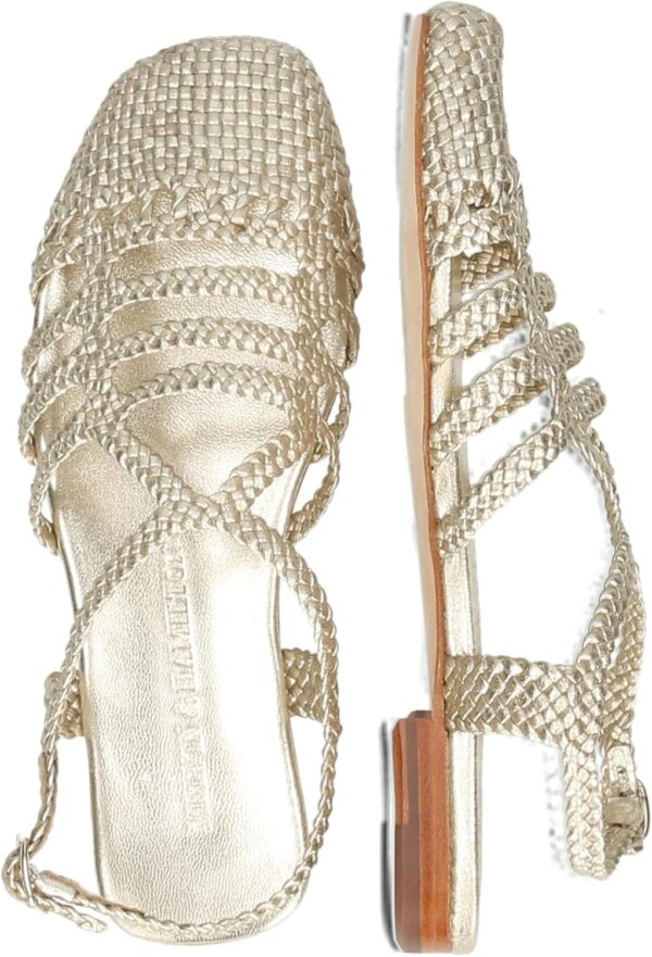 Chaussures femme Melvin Hamilton cuir main argenté or-5