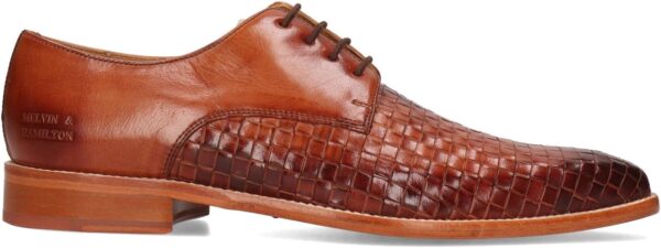 Chaussures Melvin Hamilton cuir main homme marron bleu-6