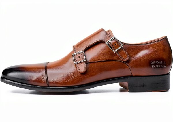 Chaussures Melvin Hamilton cuir main homme mocassins gris-2