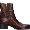 Bottes femme Melvin Hamilton cuir talon bloc marron pointues-1