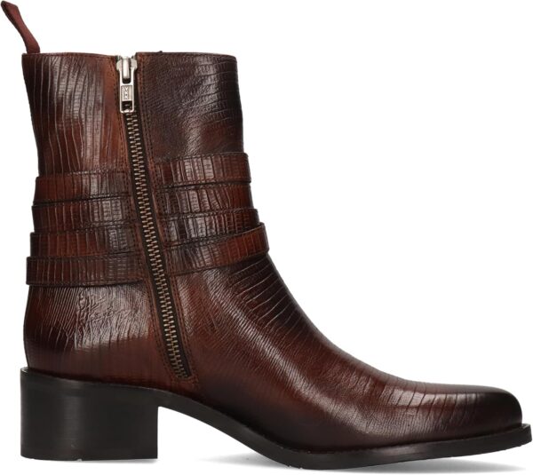 Bottes femme Melvin Hamilton cuir talon bloc marron pointues-1
