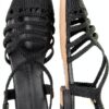 Melvin Hamilton Sandales Femme Cuir Main Semelle Gomme Noir-5