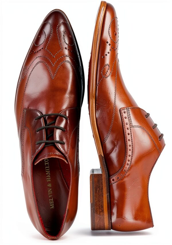 Chaussures Melvin Hamilton cuir veau pointues homme noir-5