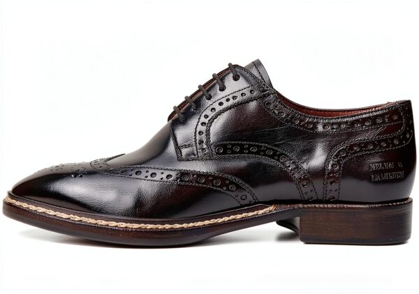 Chaussures Oxford Homme Melvin Hamilton Cuir Fait Main Noir-2