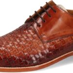 Chaussures Melvin Hamilton cuir main homme marron bleu-0