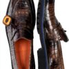 Chaussures Melvin Hamilton cuir main homme vert noir-5