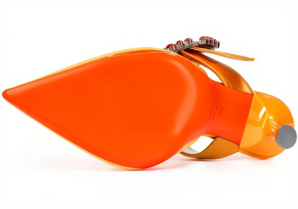 Chaussures Melvin Hamilton femme cuir orange talon aiguille-3