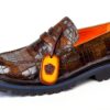 Chaussures Melvin Hamilton cuir main homme vert noir-0