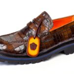 Chaussures Melvin Hamilton cuir main homme vert noir-0