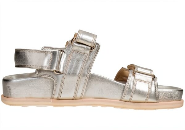 Chaussures femme Melvin Hamilton cuir main argenté marron-1