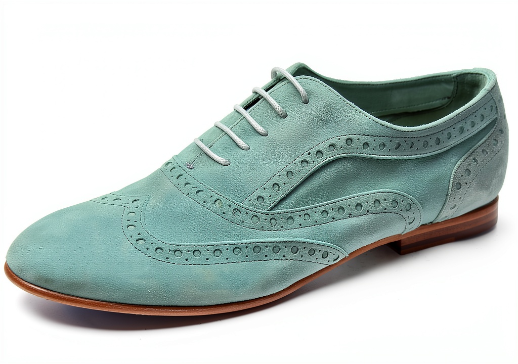 Oxfords Melvin Hamilton femme en cuir turquoise sur fond neutre
