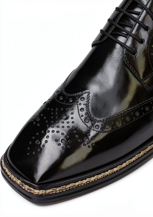 Chaussures Oxford Homme Melvin Hamilton Cuir Fait Main Noir-4