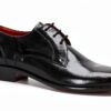 Chaussures en cuir pointues talons plats femme noir 46 EU-6