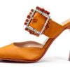Chaussures Melvin Hamilton femme cuir orange talon aiguille-2