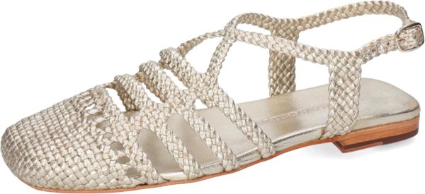 Chaussures femme Melvin Hamilton cuir main argenté or-0