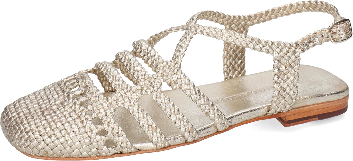 Chaussures Melvin Hamilton en cuir argenté sur fond neutre