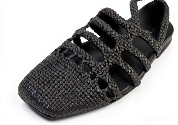 Melvin Hamilton Sandales Femme Cuir Main Semelle Gomme Noir-4