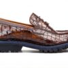 Chaussures Melvin Hamilton cuir main homme vert noir-6