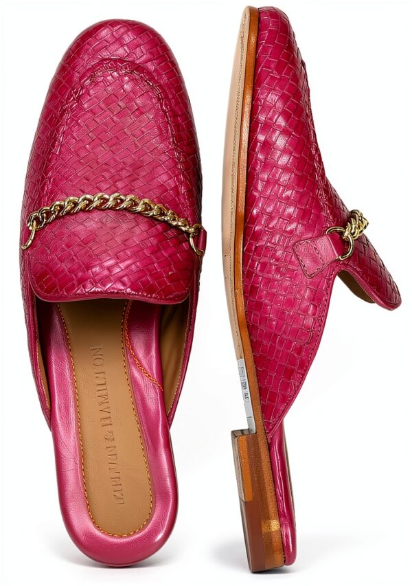 Mules femme Melvin Hamilton cuir main rose chaussures-5