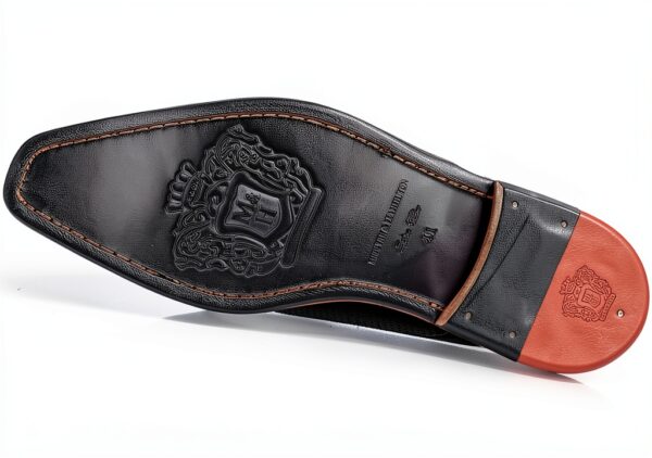 Chaussures homme Melvin Hamilton cuir main fabrication bleu-3