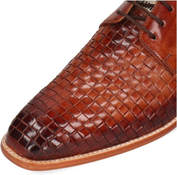 Chaussures Melvin Hamilton cuir main homme marron bleu-4
