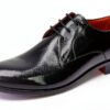 Chaussures en cuir pointues talons plats femme noir 46 EU-2