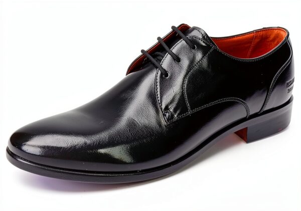 Chaussures en cuir pointues talons plats femme noir 46 EU-2