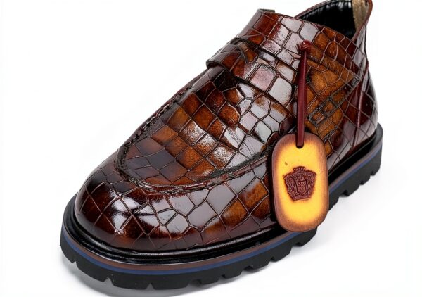 Chaussures Melvin Hamilton cuir main homme vert noir-4