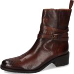 Bottes femme Melvin Hamilton cuir talon bloc marron pointues-0
