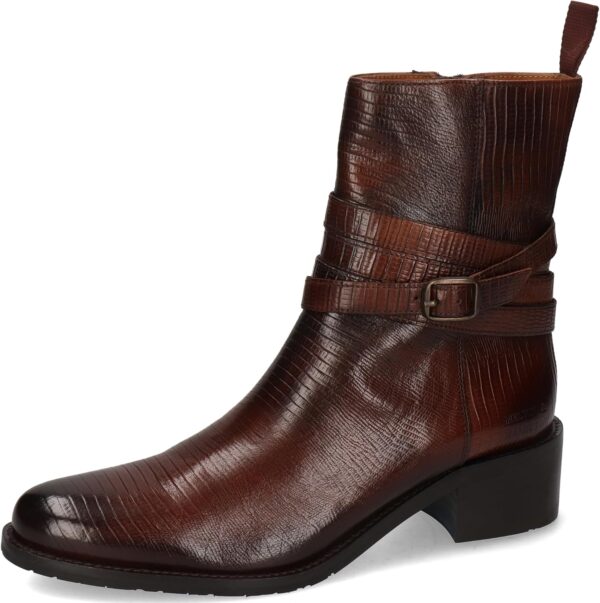 Bottes femme Melvin Hamilton cuir talon bloc marron pointues-0