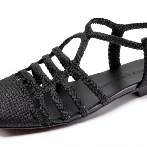 Melvin Hamilton Sandales Femme Cuir Main Semelle Gomme Noir-0