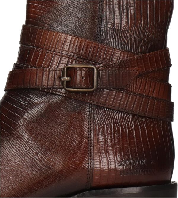 Bottes femme Melvin Hamilton cuir talon bloc marron pointues-4