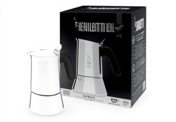 Bialetti Cafetière Expresso Inox Induction 10 Tasses Argent