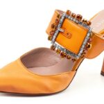 Chaussures Melvin Hamilton femme cuir orange talon aiguille-0