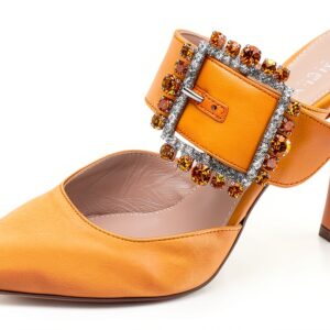 Chaussures Melvin Hamilton femme cuir orange talon aiguille-0