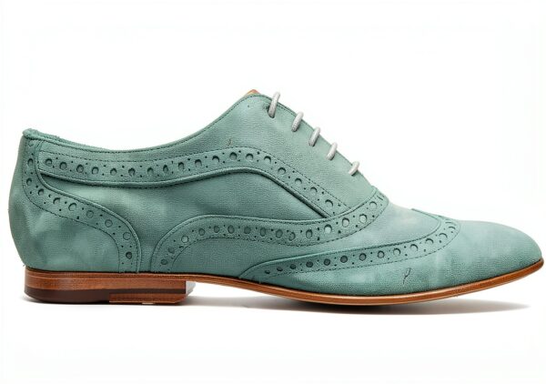 Melvin Hamilton Oxfords Femme Cuir Talon Bloc Turquoise-1