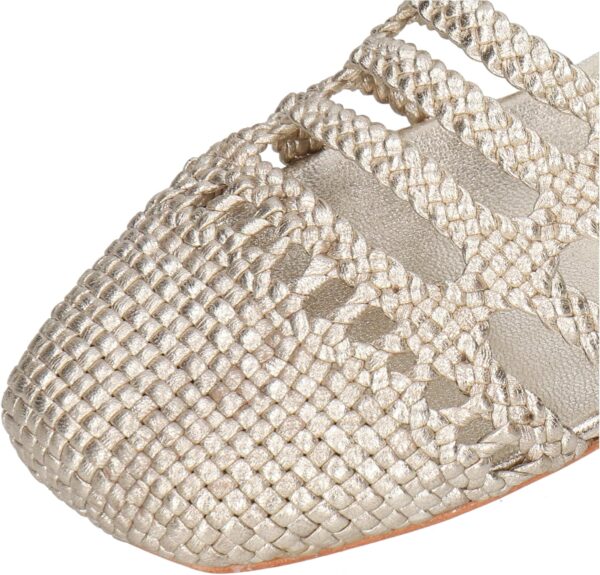 Chaussures femme Melvin Hamilton cuir main argenté or-4
